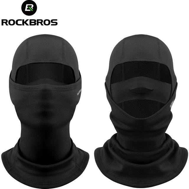 ROCKBROS Winter Warm Bike Face Mask Windproof Fleece Soft High Elasticity Cycling Scarf Headgear Ski Fishing Neck Cover Mask