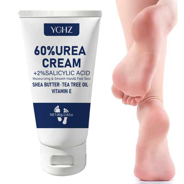 60% Urea Foot Cream with Salicylic Acid for Dry and Cracked Feet - Hydrates and Nourishes Dry Skin - Foot Care for men and Women, Contains Jojoba Oil, Avocado Oil, and Aloe Vera