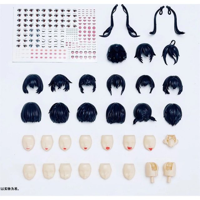 1/12 Scale Various Styles Girl Facial Chest &Foot Assembly Machine Parts Accessory Kit Fit 6" Action Figure Body Model