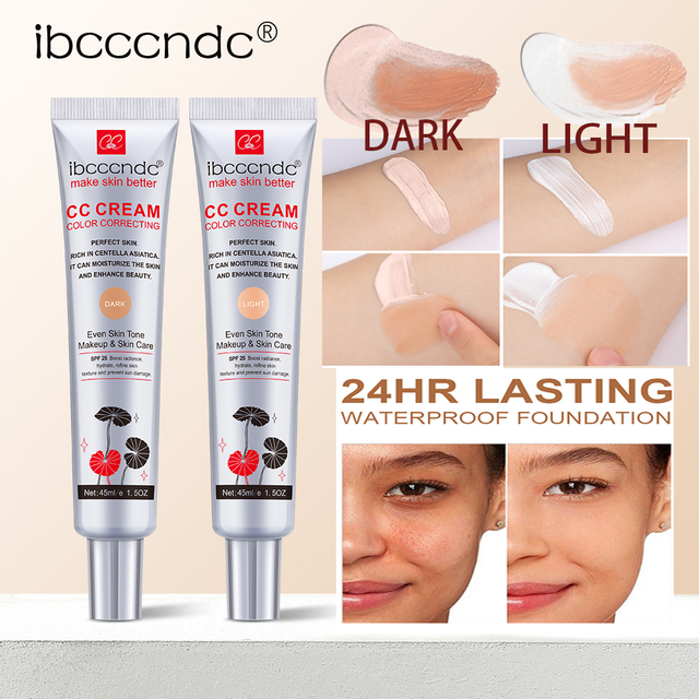 CC Cream Waterproof Moisturizing Correcting Anti-sweat Makeup Before Concealer Lasting Women Makeup Protect Skin Makeup