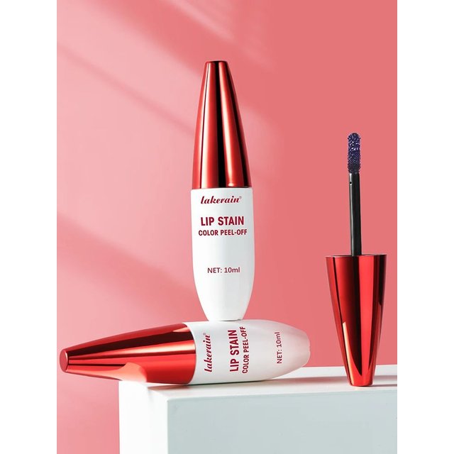 Tattoo Lip Gloss Peel-Off 10g Long-Lasting Moisturizing Liquid Lipstick Waterproof Cup Stain-Free Glossy Finish Nourishing