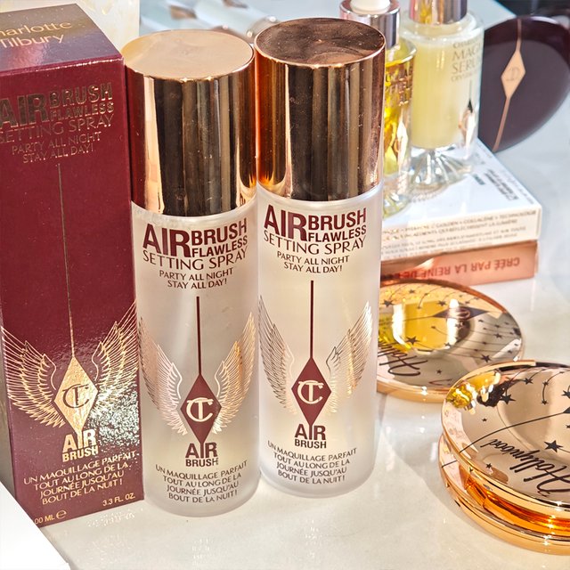 Charlotte 100ml Airbrush Flawless Makeup Setting Spray Face Fixing Mist Waterproof Hydrating Tilbury Cheek to Blush Stick Powder