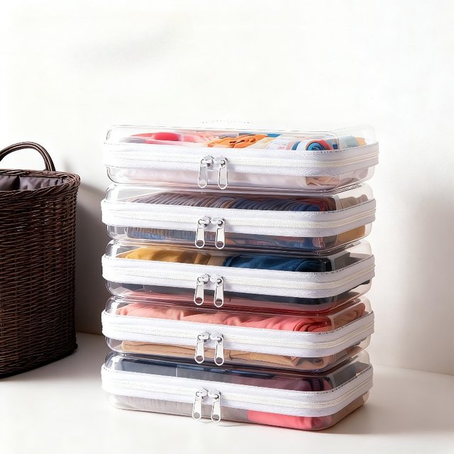 Storage Box Case Square Plastic Containers Box Travel Cosmetics Bag Bathing/Toy Organize Bag Waterproof Zipper Bag Travel Bag