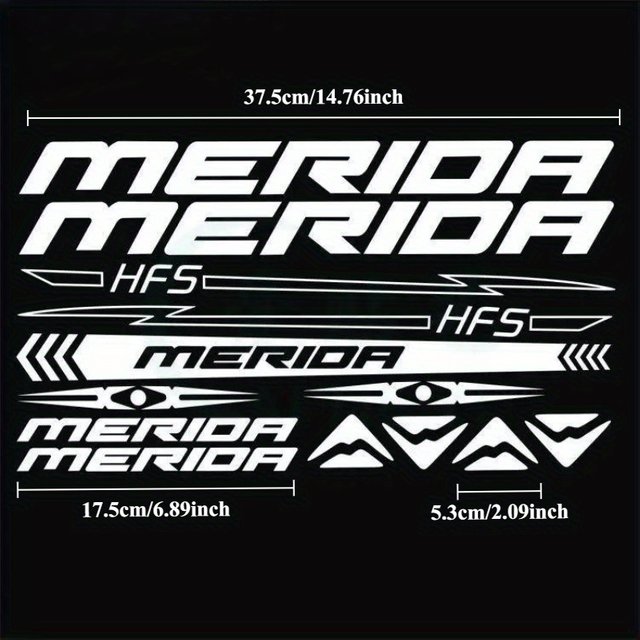 1 set of new MERIOA bicycle reflective sunscreen hollow stickers