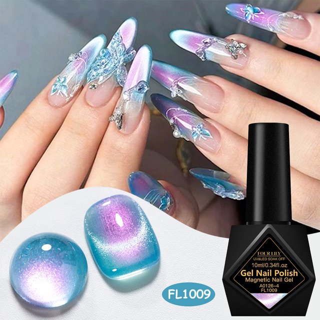 10ml Aurora Pearls Magnetic Gel Nail Polish Glitter Effect Semi Permanent UV LED Gel Varnish Soak Off Manicure DIY Nail Supplies
