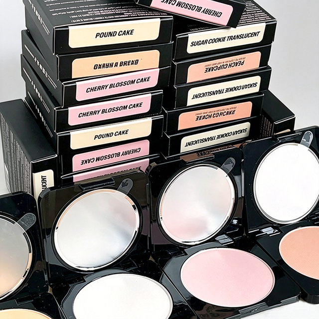 Multicolored 5 Color Face Pressed Powder Oil Control Natural Setting Powder Foundation Full Coverage Waterproof Lasting Makeup