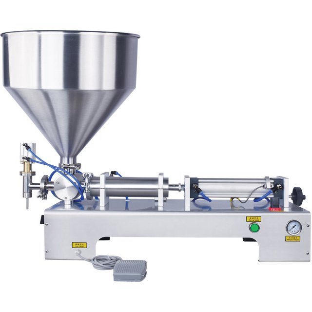 Honey Sauce Cosmetic Gel Cream Paste Filling Machine Single Head Pneumatic Piston Type Filling Machine