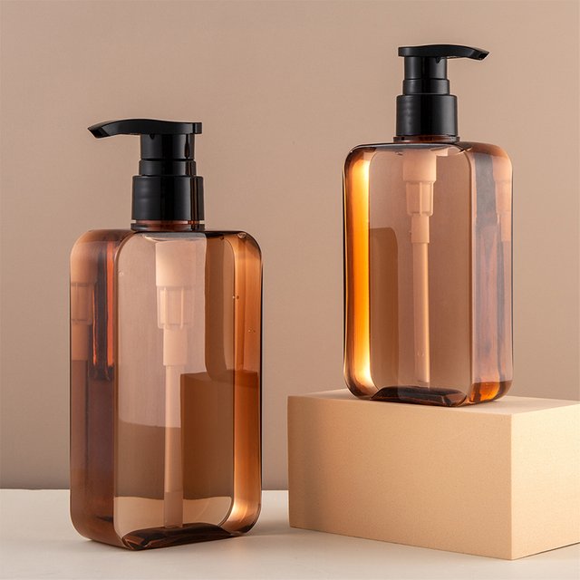 Bouteille carrée transparente de 200/300ml, savon liquide fouetté, Points de Mousse, bouteille de shampoing, Lotion, Gel douche, pompe, distribution de savon