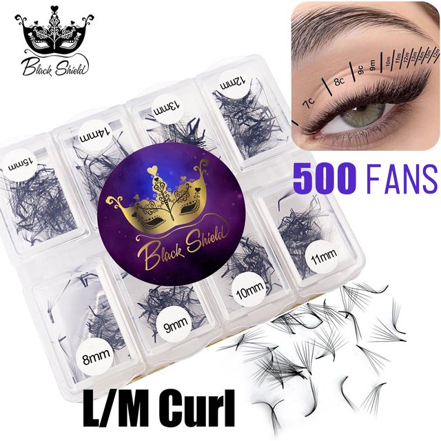 Mix Eyelash Extension Makeup 6D 10D L M Special Curl Thin Pointy Base Sharp Slim Narrow Stem Premade Fans Volume Lash Extension