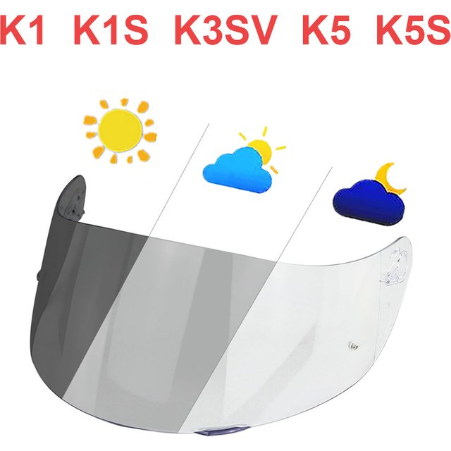Visière photochromique K1 pour AGV K1S K3SV K5 K5S, casque intégral, bouclier facial Anti-buée, protection solaire, coupe UV, accessoires Anti-poussière, lentille