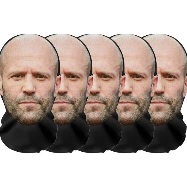 Masque complet pour personne réelle imprimé en 3D, 1 à 5 pièces, mascarade, accessoires de Cosplay de célébrités, cagoule en maille élastique