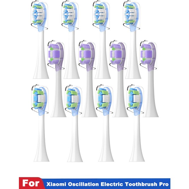 4PCS Replacement Brush Heads For Xiaomi Oscillation Electric Toothbrush Pro Mijia MES610 MES609 Toothbrush Head Soft Bristle