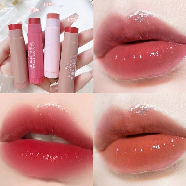 3-Piece Water Glow Lip Oil Set Long-Lasting Moisturizing Anti-drying Plumping Colored Lip Balm Lipstick Fade Lip Line Makeup Set