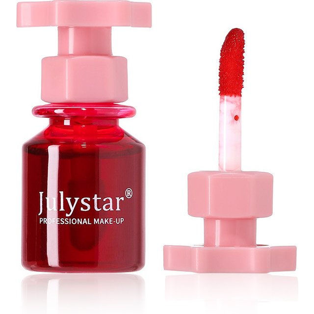 Matte Finish Lip Tint Rose Red Lipstick Water Moisturizing Waterproof Non-Stick Cup High Pigment Long-Lasting Lip Stain Cosmetic