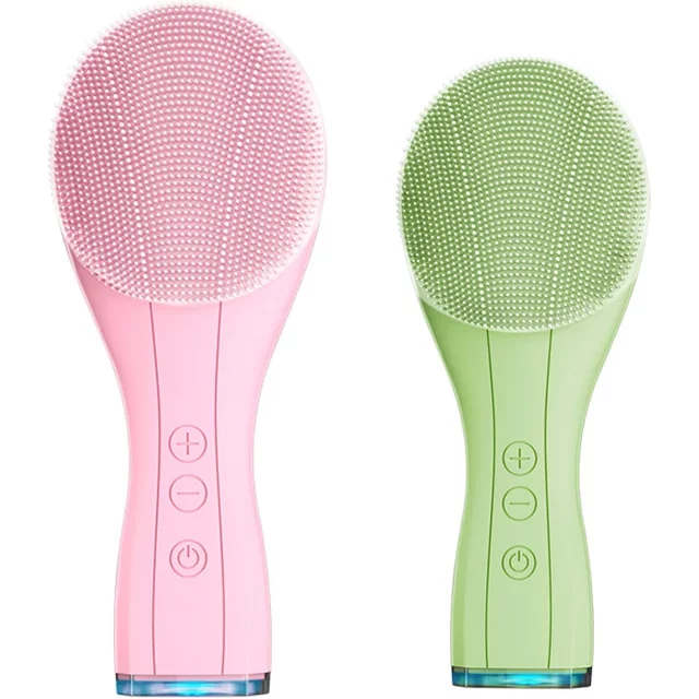 Electric Facial Cleansing Brush Face Scrubber Deep Cleaning Vibration Waterproof Acne Blackhead Remover Pore Cleaner Silicone