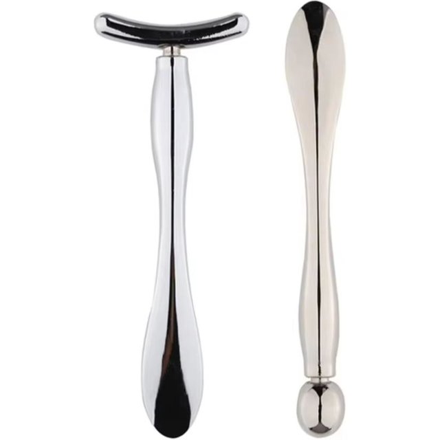 2in1 Mini Eye Massage Stick Face Lifting Massage Anti Cream Eye Pouch Dark Circles Spoon Applicator Facial Mixing Scoop Tool