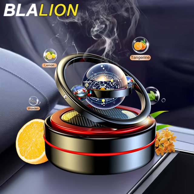 BLALION – désodorisant solaire pour voiture, parfum de tableau de bord, Rotation automatique,