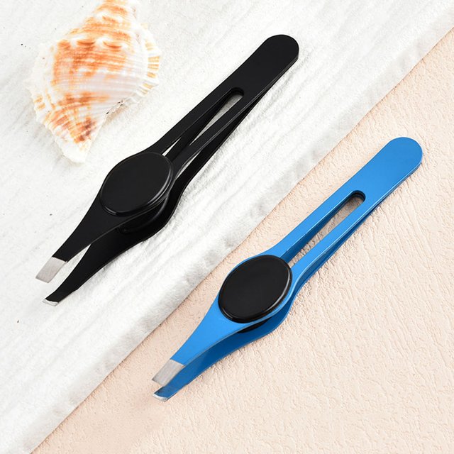 Super Hard Stainless Steel Tweezers Makeup Tweezers Light Weight Eyebrow Tweezers For Cosmetic Application Personal Beauty Tools