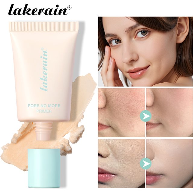 Lakerain Pore No More Primer Moisturizing Long-Lasting Oil Control Matte Finish Primer Water & Sweat Resistant Base Makeup