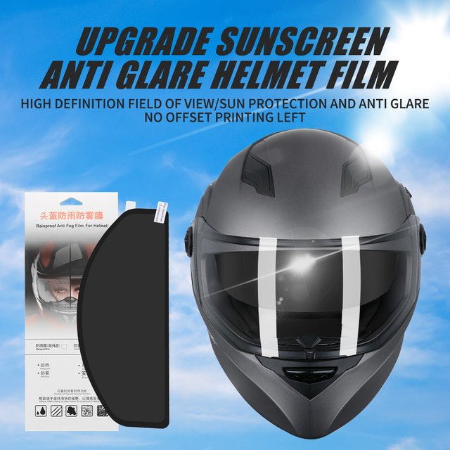 1set Motorcycle Helmet Sun Proof Anti-glare Antifog Film Universal Autocycle Helmet Sunscreen Film Motorbikes Helmet Parts
