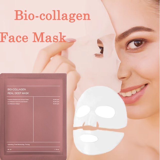 Bio-colagène véritable masque profond Anti-rides masque facial de levage avec collagène hydrolysé