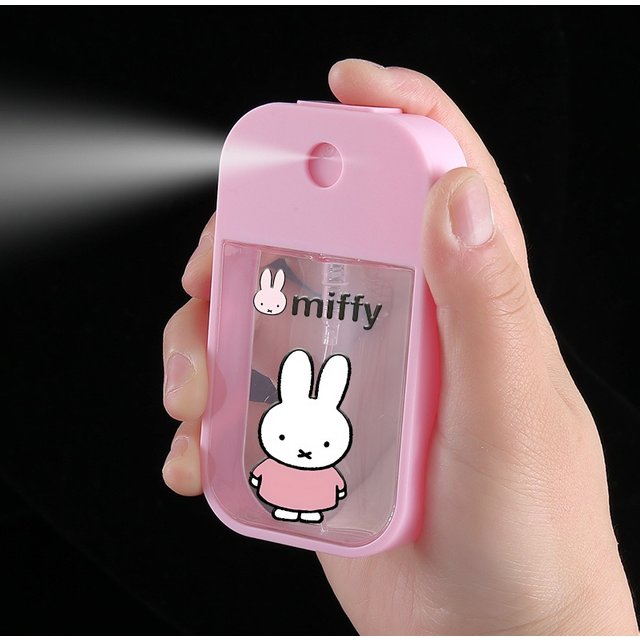 Bouteilles pulvérisatrices d'eau en plastique Miffy, flacons de désinfectant pour les mains, vaporisateurs buccaux, flacons de parfum portables mignons en forme de dessin animé pour femme