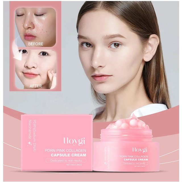 Moisturizing Collagen Capsule Cream Hydrating Firming Anti-Aging Niacinamide Even Skin Tone Brightening Facial Skin