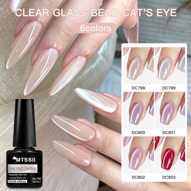 Water Light Cat Magnetic Gel Nail Polish Sparkling Jelly Translucent Semi Permanent Soak Off UV LED Crystal Magnetic Gel Polish