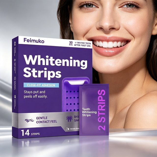 Daily Purple Teeth Brightening Strips Surface Stain Removal Oral Care For Clean Teeth