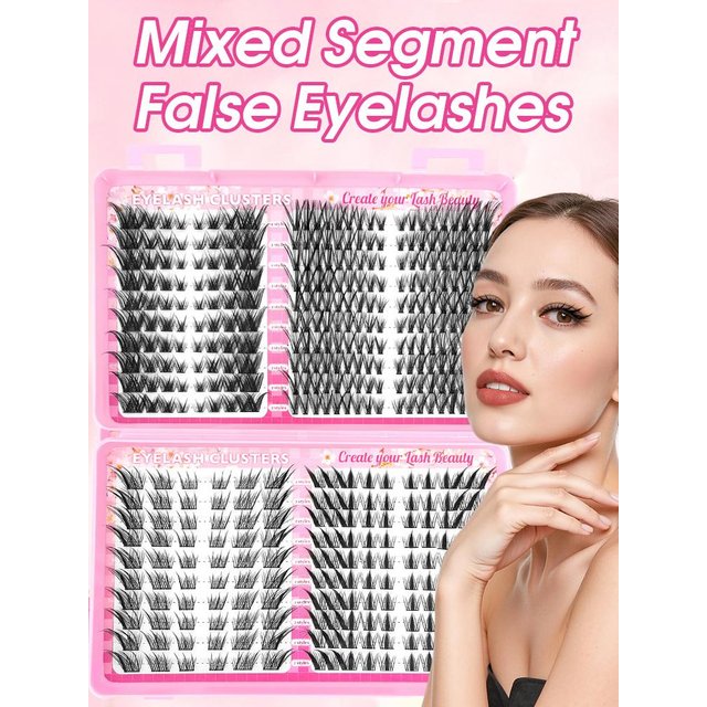 Eyelashes Extension False Eyelash Clusters Book Makeup DIY Individual Lash Cluster Kit Segmented Grafting Mink Lashes