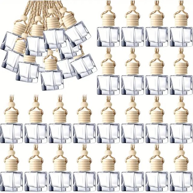 Bouteille de parfum de voiture, distribution d'huile essentielle en verre d'aromathérapie, pendentif de maison, ornements d'encens, 5/10/15/20/30/50 pièces