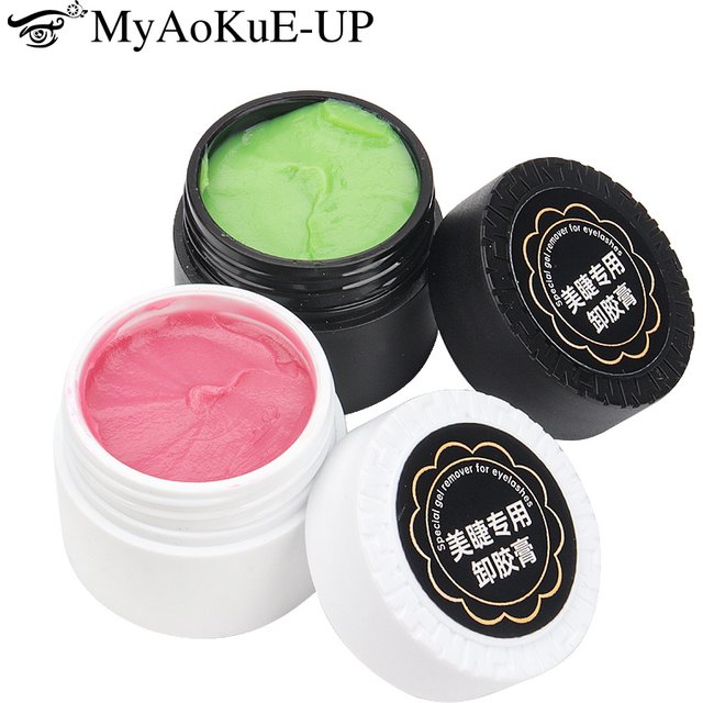 Fast Cleaning Lash Glue Cream Remover Non Irritating Grafting Eyelash Extension Adhesive Gel Remover for Makeup Tools 10g
