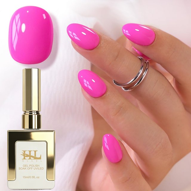 Bright Pink Gel Nail Polish Neutral Natural Translucent Light Milky Pastel 15ML Manicure French Design Art DIY at Home