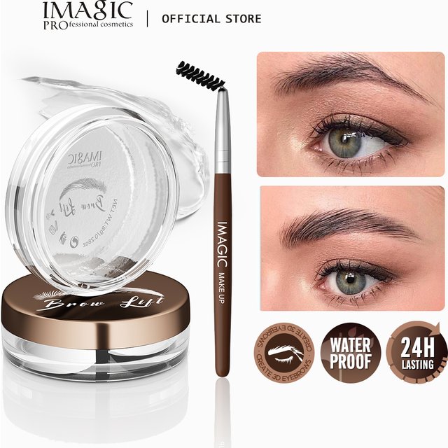 IMAGIC Eyebrow Styling Cream Natural Brows Makeup Balm Long Lasting Eyebrow Styling Paste Does Not Smudge Wild Eyebrow