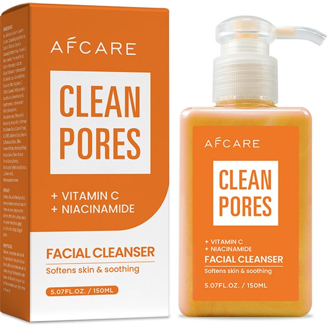 Natural VitaminC Cleanser All Face Wash 150ml Deep Cleans Dissolves Grease Brightens Skin Good With Hyaluronic acid