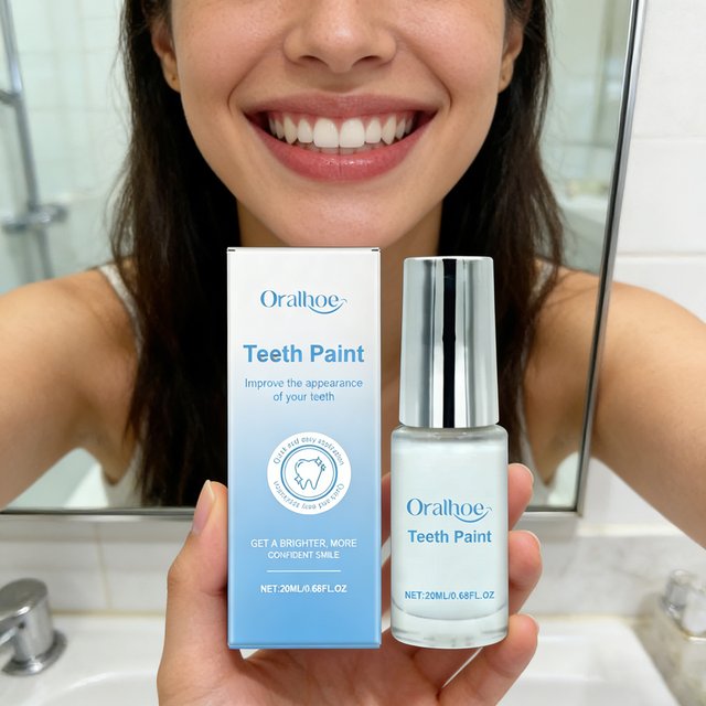 20ml Teeth Whitening Paint - Instant Stain & Pigment Remover Enamel Safe Tooth Polish for Natural White Gentle Care Fresh Breath