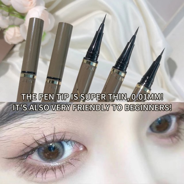 Ultra-Fine 0.01mm Eyeliner Pen Quick-Dry Waterproof Long-Lasting Smudge-Proof Smooth Application Unisex Certified Safe