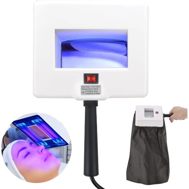 UV Light Facial Skin Analyzer with Shade Cloth Woods Lamp Skin Analyzer for Skin Facial Detector for Home Use Salon