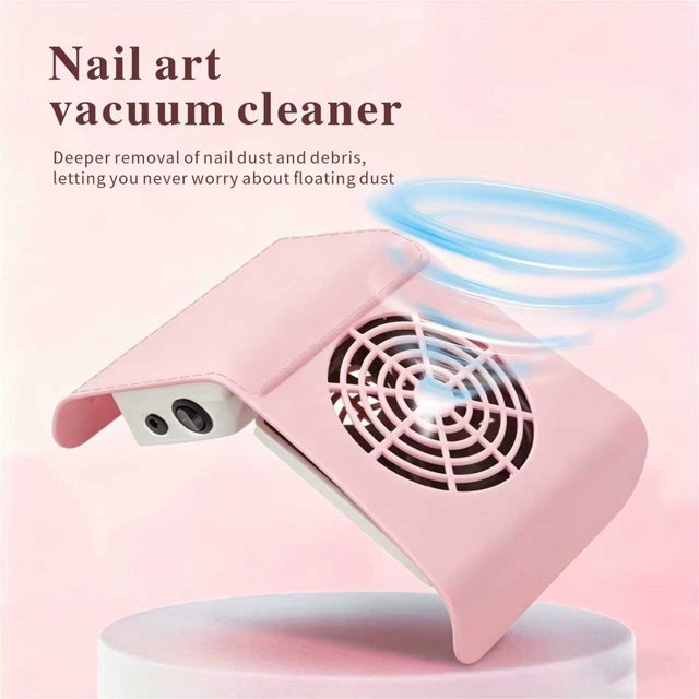 Nail Polishing Vacuum Cleaner with Strong Suction and Low Noise, Pink, White, Green, Hand Pad Vacuum Cleaner