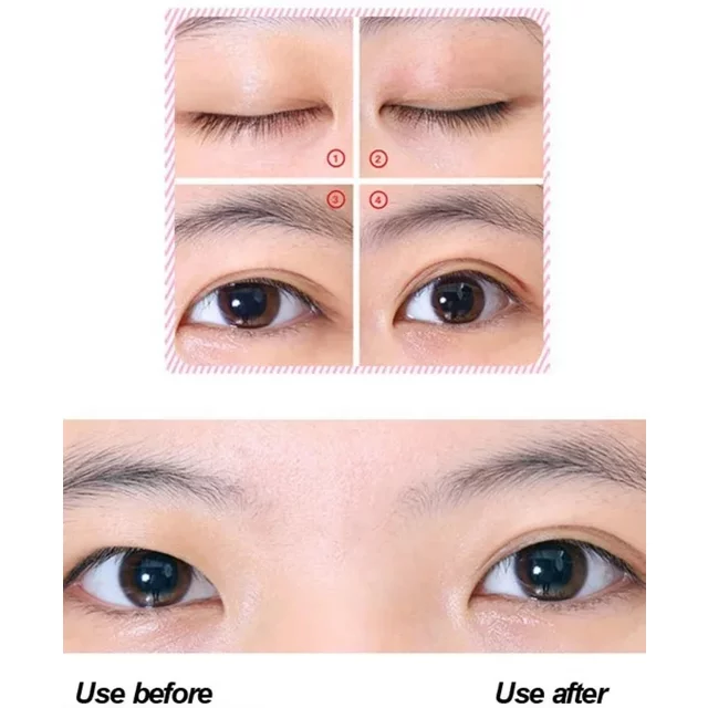 600 Pcs Eye Lift Strips Double Eyelid Tape Clear Gray Eyelid Stripe Big Eyes Invisible Double Fold Eyelid Sticker Makeup Tools