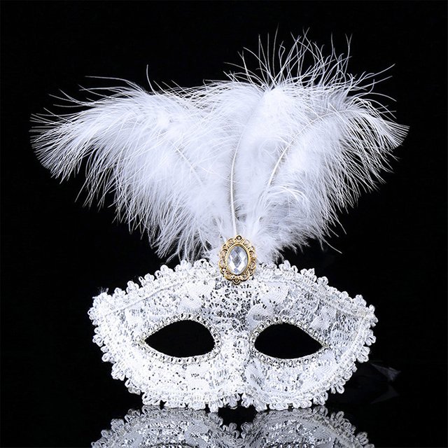 Masque de fête pour femmes, mascarade de luxe, plumes de paon, demi-masque, Costume de Cosplay pour enfants