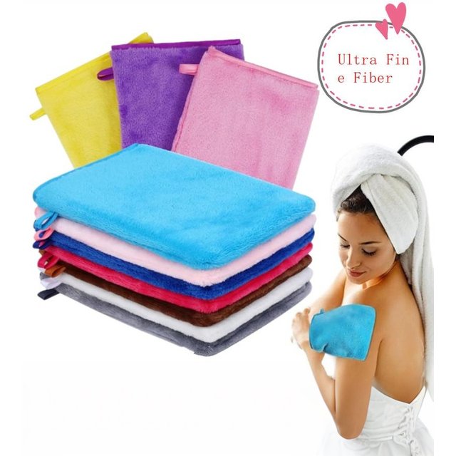 1Pcs Colorful Makeup Remover Cleansing Gloves Reusable Soft Microfiber Face Care Towel Beauty Facial Cleansing Cloth Skin Care
