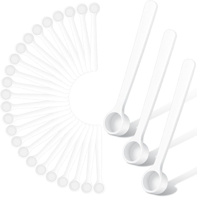 200Pcs 1.2ml/0.5g Mini Powder Scoops Mini Measuring Spoons Micro Powder Scoop for Cosmetics Medicines Spices Powder Measurement