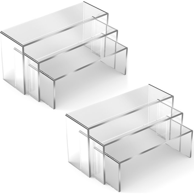 Présentoir en acrylique en forme de U, support organisateur pour exposition de figurines, cupcakes, bijoux, jouets, parfum et plus encore, 9/3 pièces