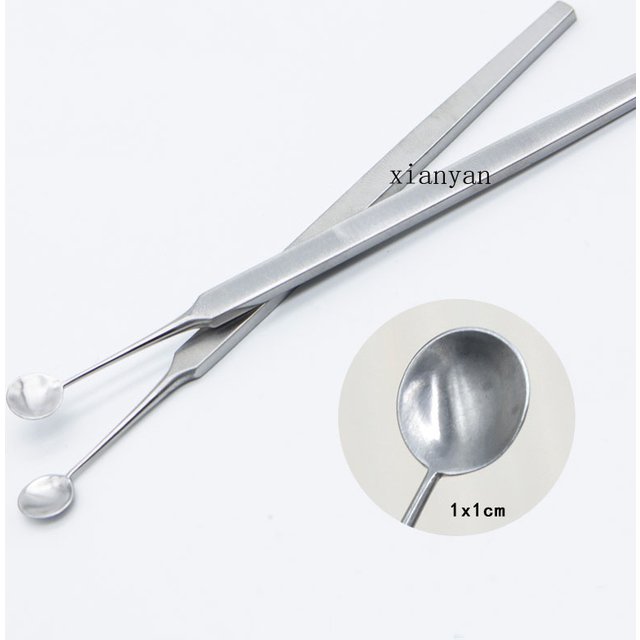 Cosmetic Plastic Tools Square Handle Scraper Small Spoon for Taking Medicine Ophthalmic Microsurgery Orthopedic Laboratory Curet