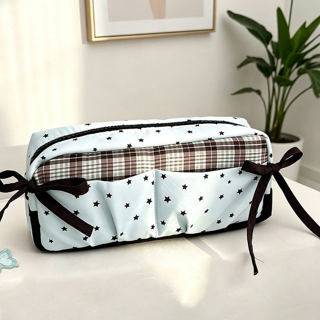 Korean Style Pencil Case INS Student Pencil Bag Large Capacity Stationery Storage Pouch Makeup Bag Girl Gift