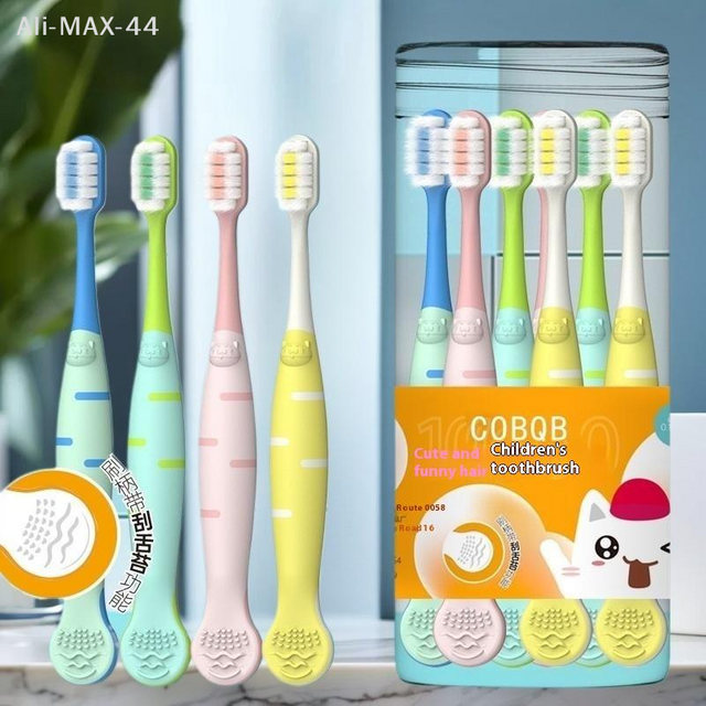 8 Pcs Soft Bristle Toothbrush Tongue Scraper 2 In 1 Cleaner Extra Soft Portable Teeth Cleaning Tool For Adult Travel