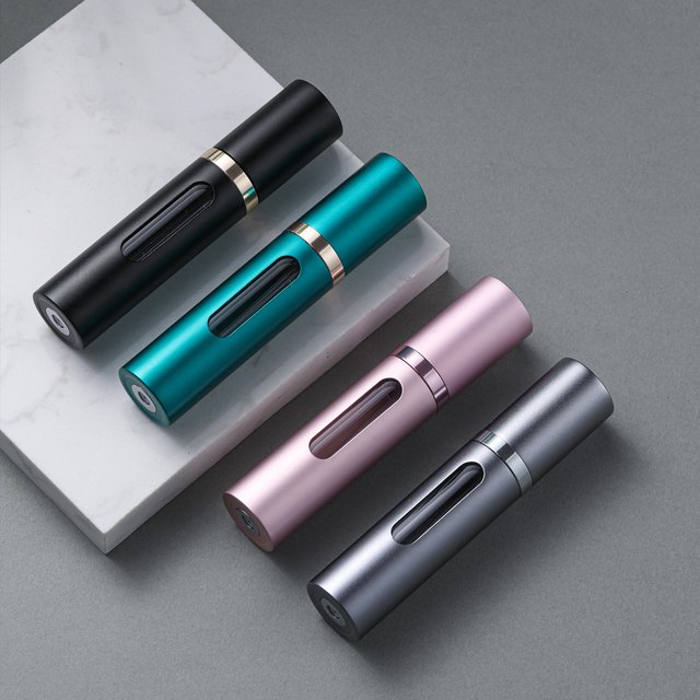 Bouteille de parfum rechargeable de 5ml, avec pompe à parfum en Spray, conteneurs cosmétiques vides