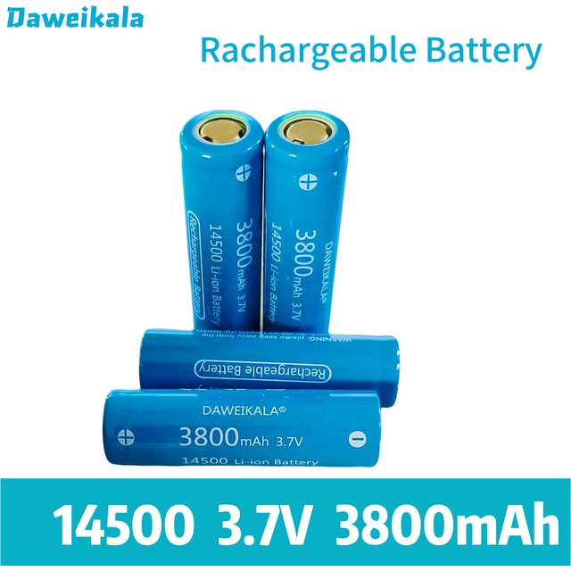14500 3.7V 3800mAh High-Capacity Lithium Ion Battery – Rechargeable for Electric Toothbrushes, Razors & Barber Tools