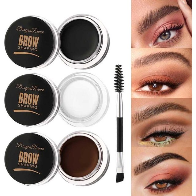Clear Eyebrow Styling Glue, Long Lasting Eyebrow Shaping Wax With Brush for women Eyebrow Cosmetics Make Up Eyebrow Gel